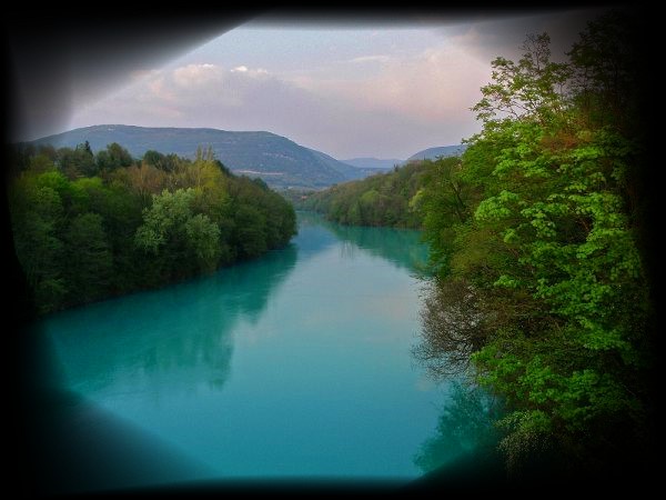 fiume Isonzo veduta dal ponte di Piuma - Gorizia
